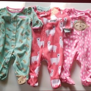 3 Infant Footed Sleepers